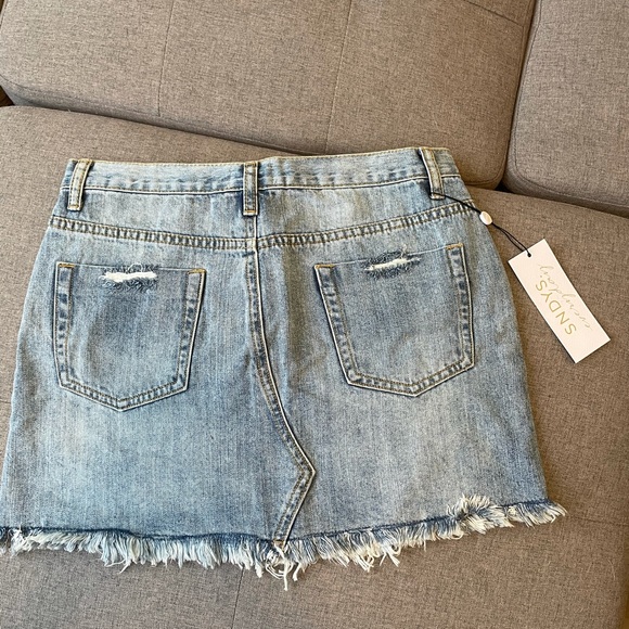 Valentina Skirt, Blue Denim - Picture 2 of 3